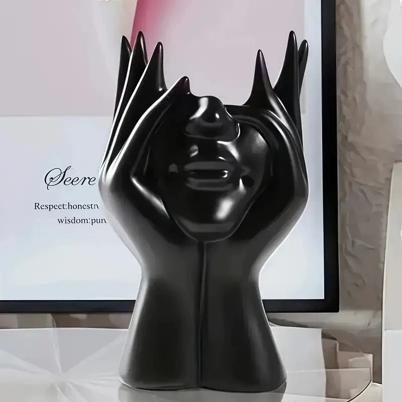 Artistic Human Body Pen & Brush Holder – Unique Desktop Storage Décor - ZYRAHÉ