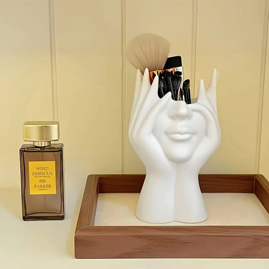 Artistic Human Body Pen & Brush Holder – Unique Desktop Storage Décor - ZYRAHÉ