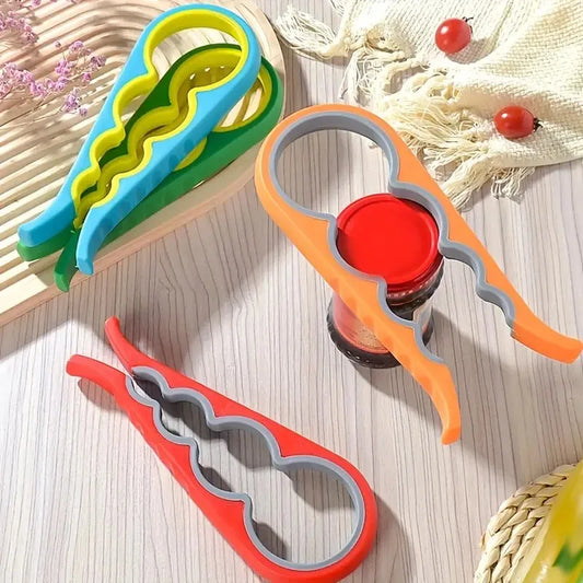 4-in-1 Beverage Bottle & Can Opener – Easy Twisting, Anti-Slip, Heavy-Duty Design