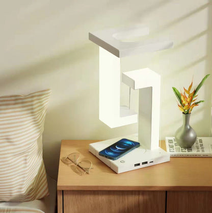AeroCharge™ Floating Lamp – Wireless Charging Suspension Light for Bedroom & Home - ZYRAHÉ