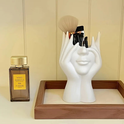 Artistic Human Body Pen & Brush Holder – Unique Desktop Storage Décor - ZYRAHÉ