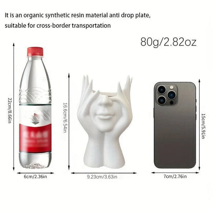 Artistic Human Body Pen & Brush Holder – Unique Desktop Storage Décor - ZYRAHÉ