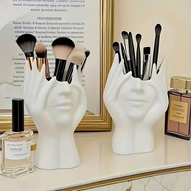 Artistic Human Body Pen & Brush Holder – Unique Desktop Storage Décor - ZYRAHÉ