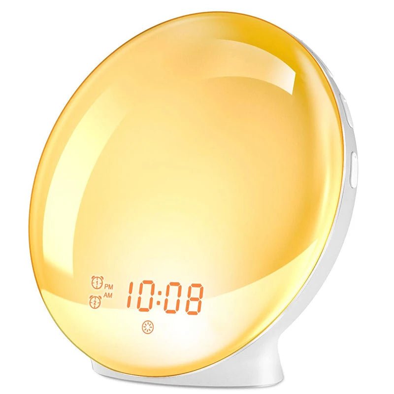 Sunrise Alarm Clock with Natural Sounds – 7 Colors, FM Radio & Snooze Function - ZYRAHÉ